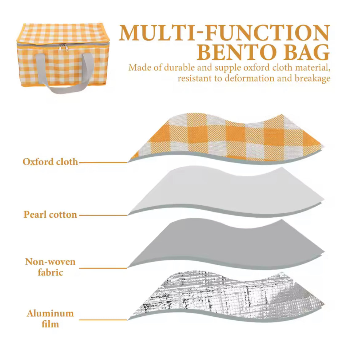 Camping Storage Lunch Bag, Large Capacity Portable Ice Pack Bag, Cold Protection Insulated Lunch Bag, Waterproof Travel Lunch Bag Camping Storage Lunch Bag, Large Capacity Portable Ice Pack Bag, Cold Protection Insulated Lunch Bag, Waterproof Travel Lunch Bag